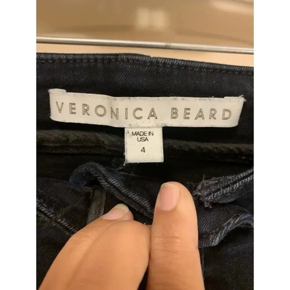 VERONICA BEARD Dark Wash Joggers Pants Size 4 29x25 Snap Button Pockets Women's - Picture 5 of 12